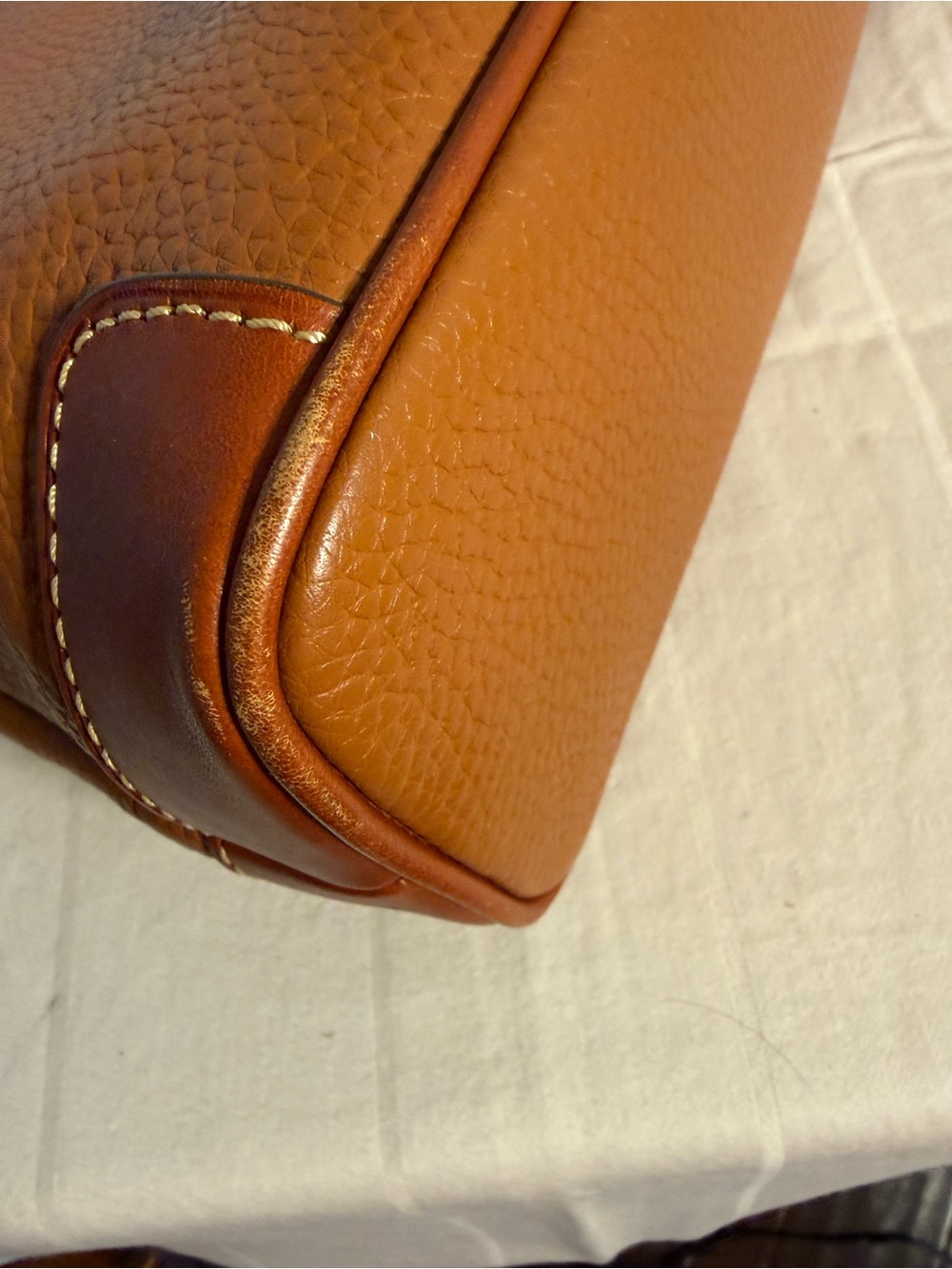 Dooney & Bourke Caramel Pebble Leather Crossbody Bag - Picture 2 of 6